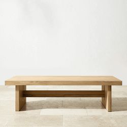 San Clemente Natural Teak Outdoor Rectangle Coffee Table (60")