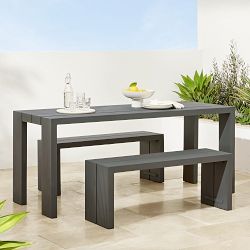 Larnaca Outdoor Metal Dining Bench (46"-65")