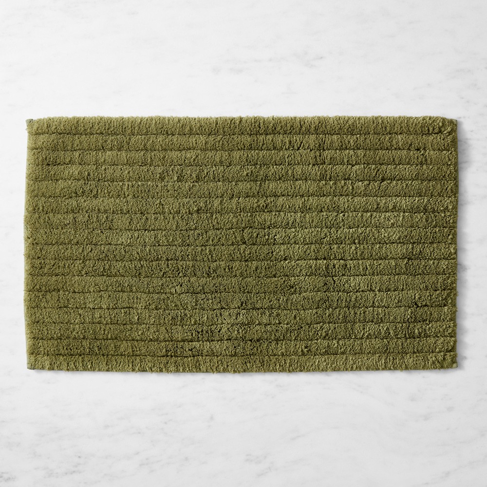 Solid Ribbed Bath Mat - 30" X 50", Forest