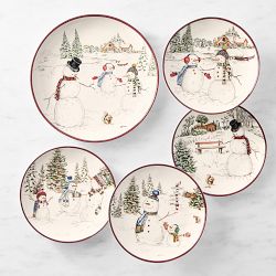 Snowman 16-Piece Dinnerware Set