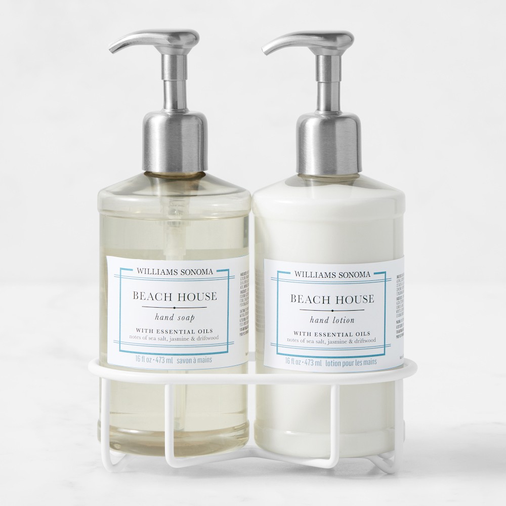 Williams Sonoma Beach House Hand Soap & Lotion 3-Piece Set - Deluxe Matte White