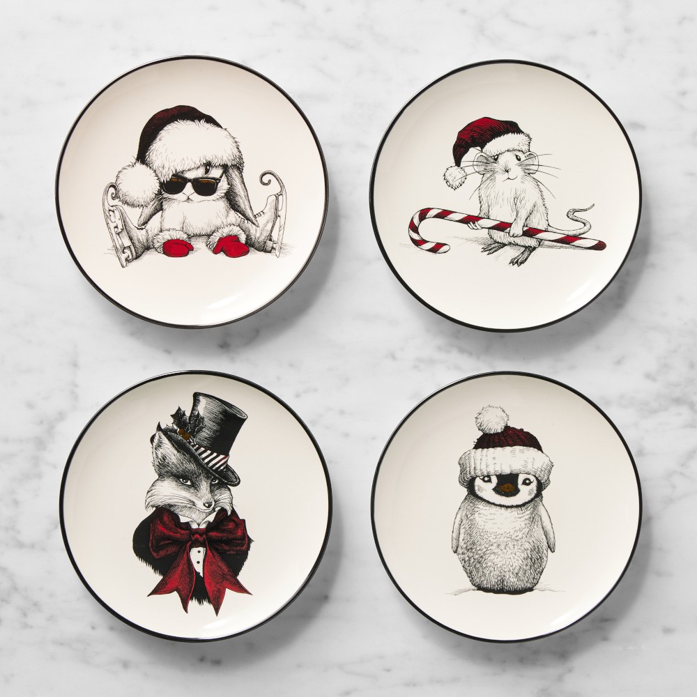 Rory Dobner x Williams Sonoma Holiday Icon Appetizer Plates - Set of 4