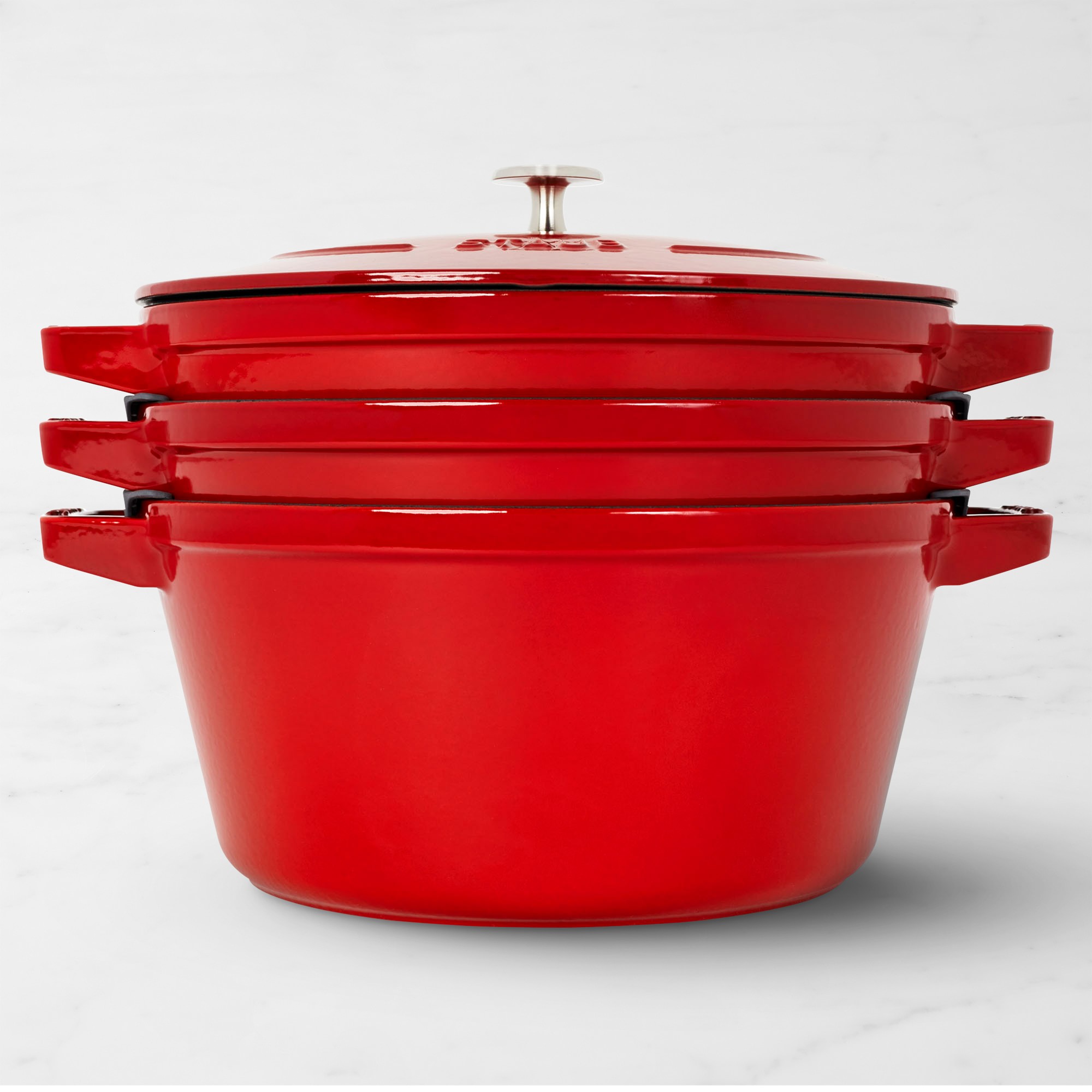 Staub Enameled Cast Iron Stackable Cookware Set Sansujyuku sansujyuku.com