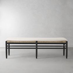 Baldwin 64in Bench Cushion, Sunbrella Performance Canvas, Canvas