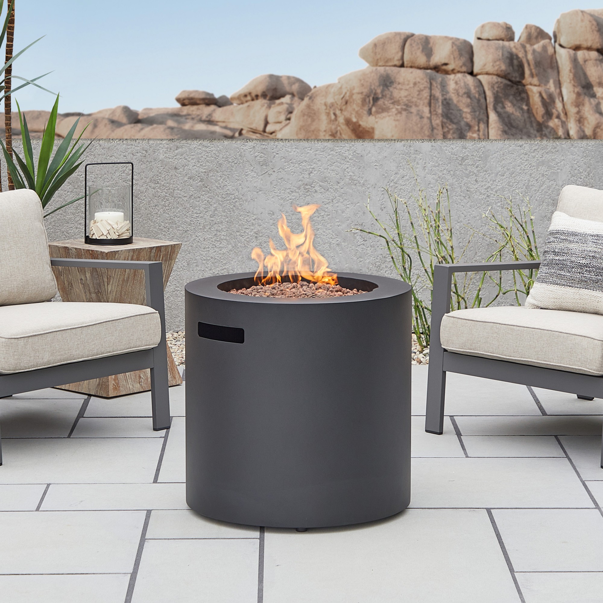 Cardona Small Round Fire Table (24″) Simolary simolary.com