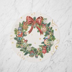 Chilewich Round 'Twas the Night Before Christmas Placemat, Set of 4
