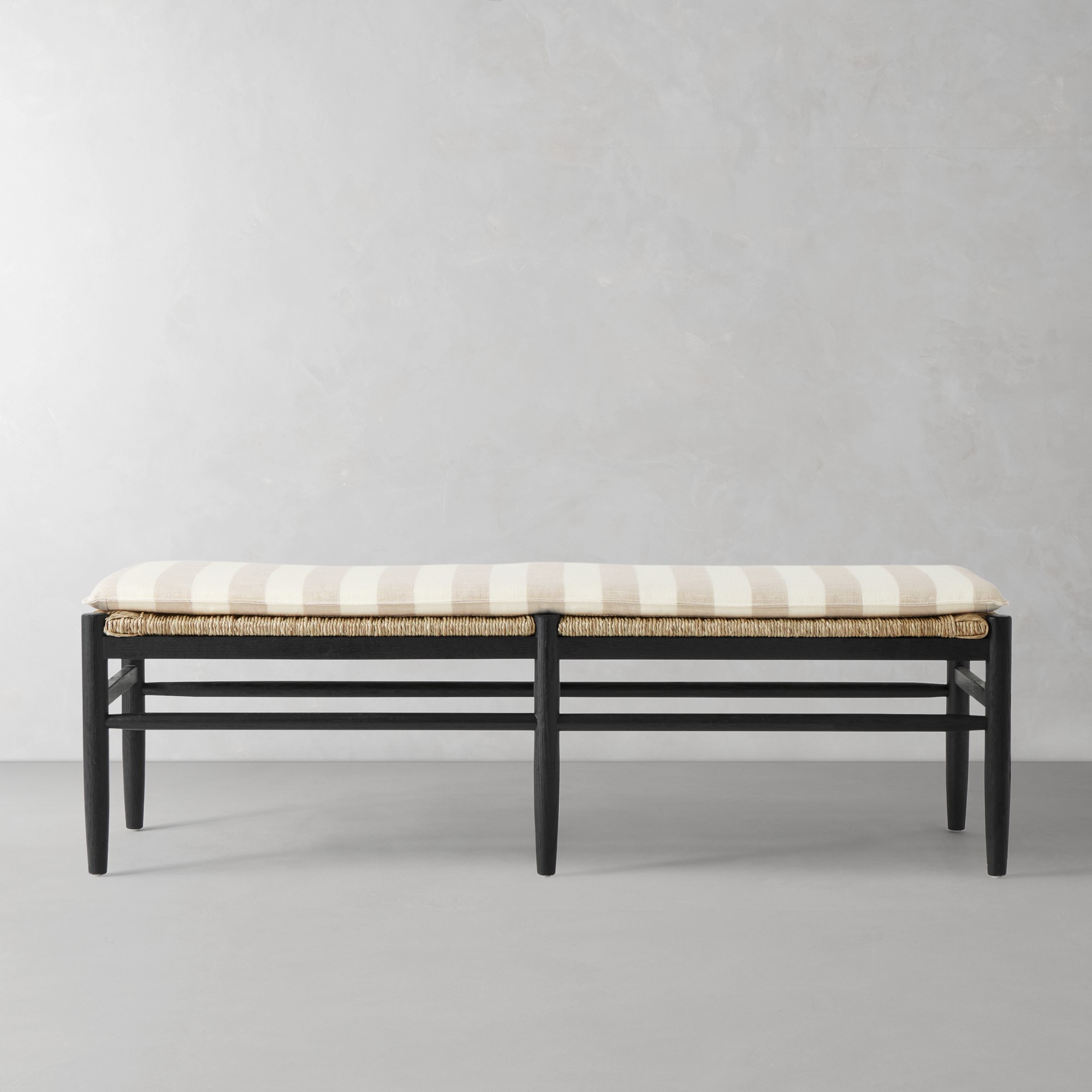 Basketweave Cabana Stripe, Stone