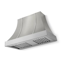 La Cornue CornuFé 110 Cascade Hood, 44x30, Stainless Steel with Satin Chrome