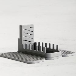 Dorai Dish Pad and Dish Pad Rack, Slate