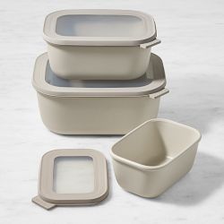 Mepal Rectangular Nested Food Storage Containers, 6-Piece Set