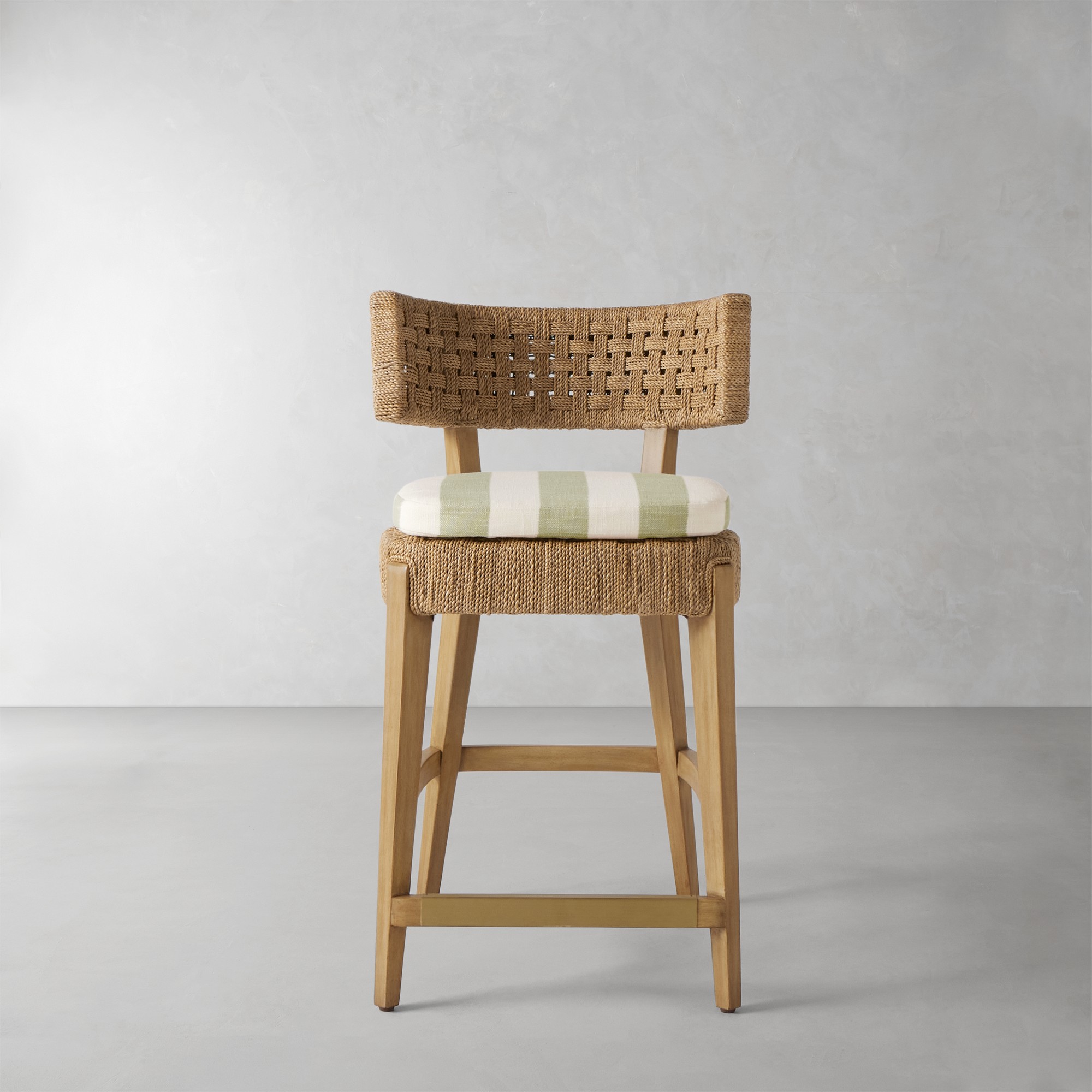Basketweave Cabana Stripe, Pistachio