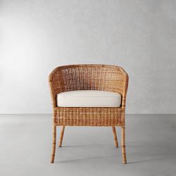 Topanga Armchair Cushion, Sunbrella Performance Canvas, Canvas