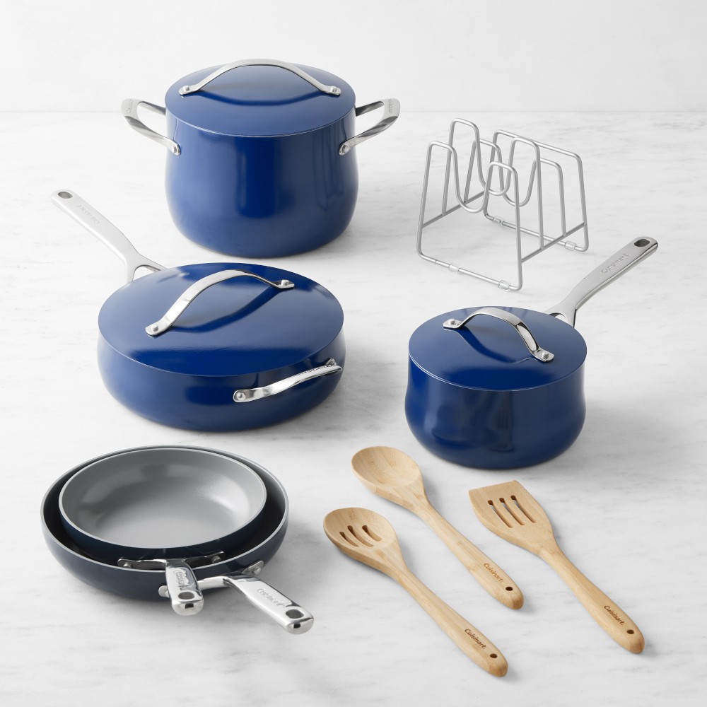 Cuisinart Culinary Ceramic Nonstick 12-Piece Cookware Set - Sapphire