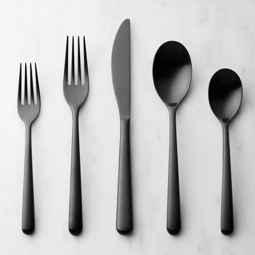Soiree Flatware Sets - Black Satin