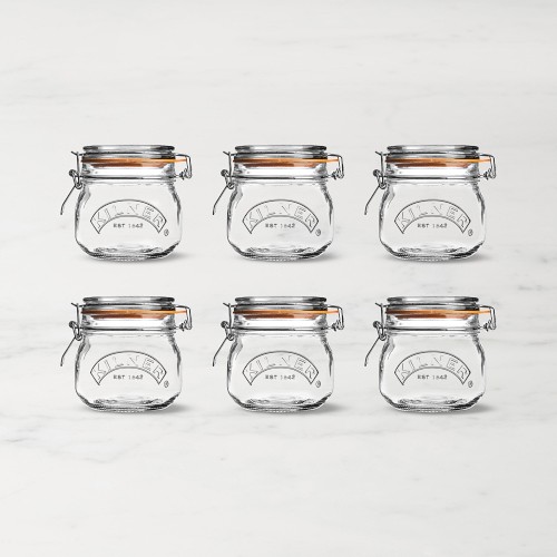 Kilner Round Clip Top Jar, 17 oz, Set of 6