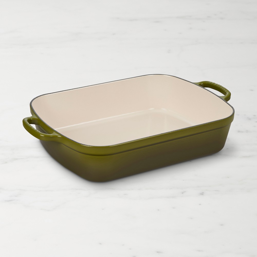Le Creuset Signature Enameled Cast Iron Rectangular Roasting Pan, 5.25-Qt. - 5.25-Qt., Olive