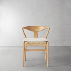 Baldwin Armchair Cushion, Sunbrella Performance Canvas, Canvas