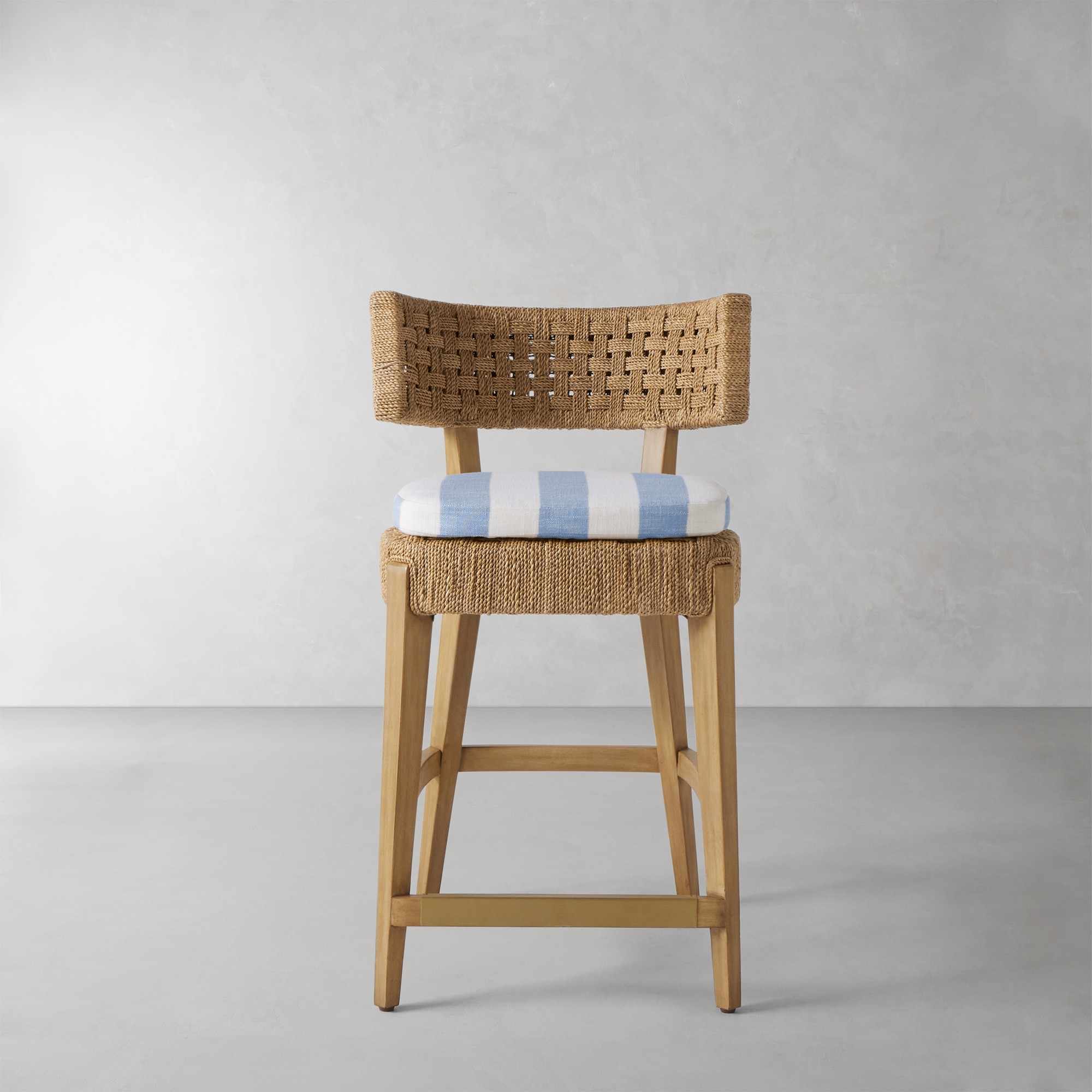 Basketweave Cabana Stripe, Blue