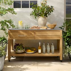 Larnaca Outdoor Teak Prep Table (58")