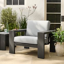 Larnaca Outdoor Slate Grey Metal Club Chair