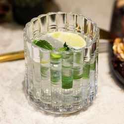 Mahalo Bamboo Double Old-Fashioned Glasses, Set of 4