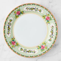 Famille Rose Dinner Plate, Each, Green Rim