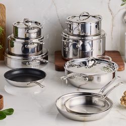 Hestan ProBond Luxe Professional Clad Stainless-Steel 15-Piece Cookware Set