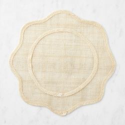 Abaca Round Placemats, Natural