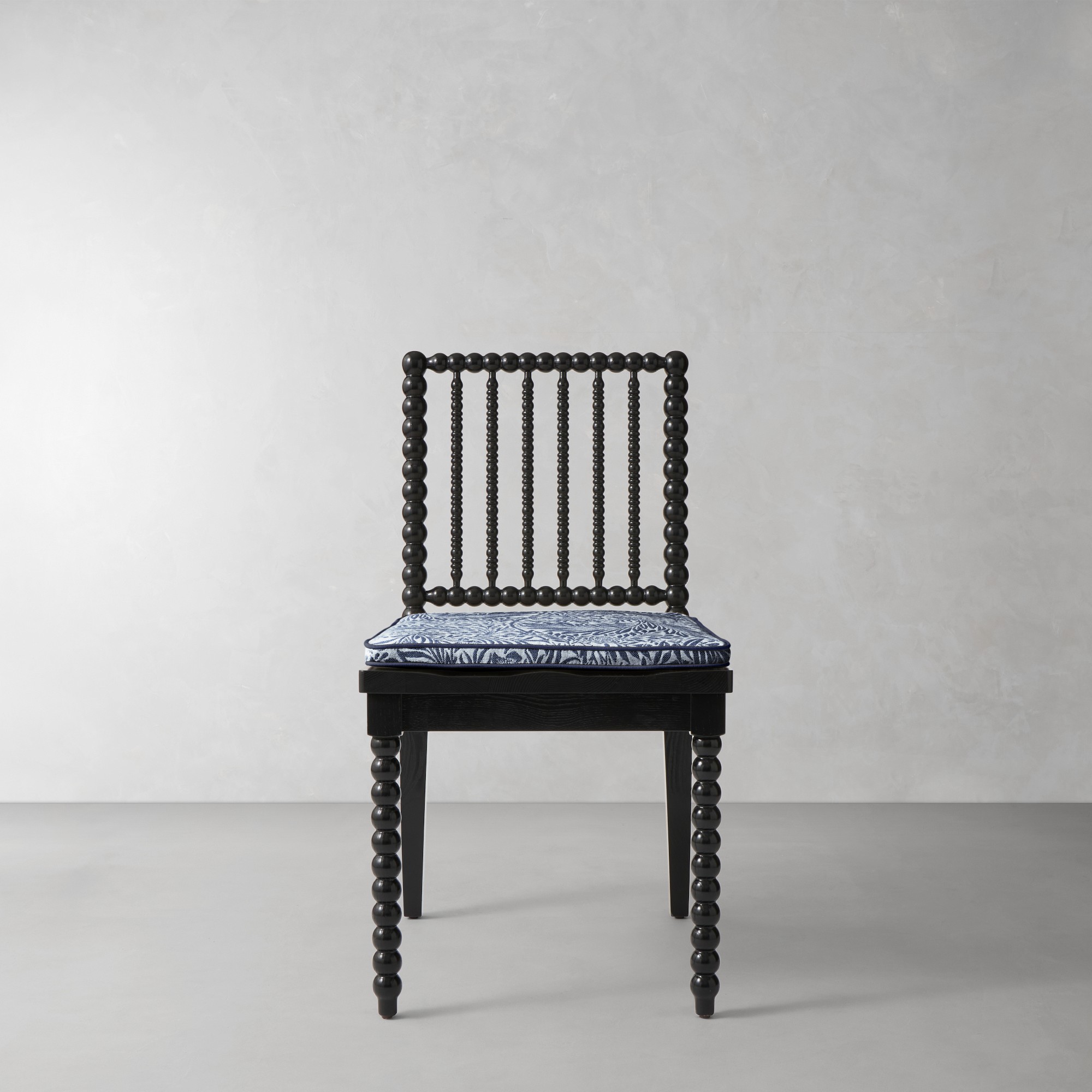 Morris & Co., Larkspur Blue with Navy Piping