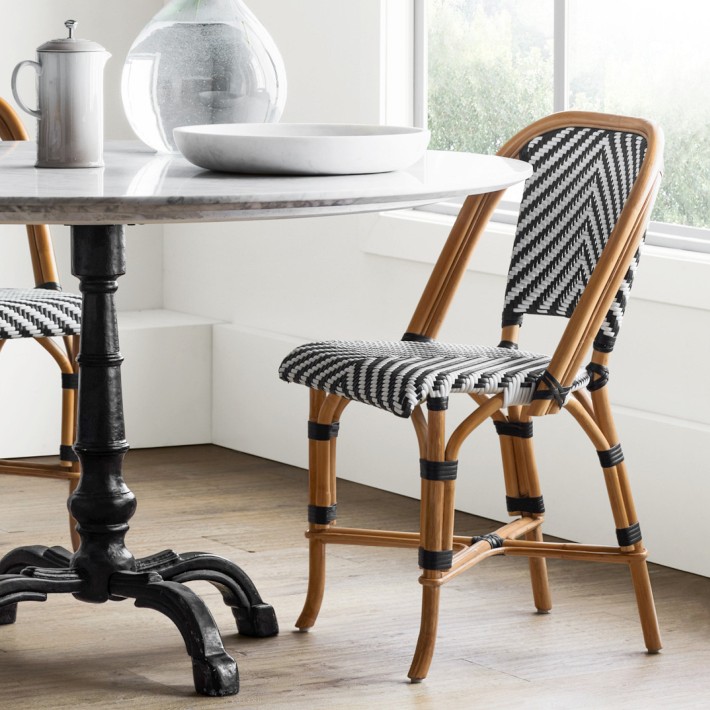 parisian cafe black and white cafe chairs