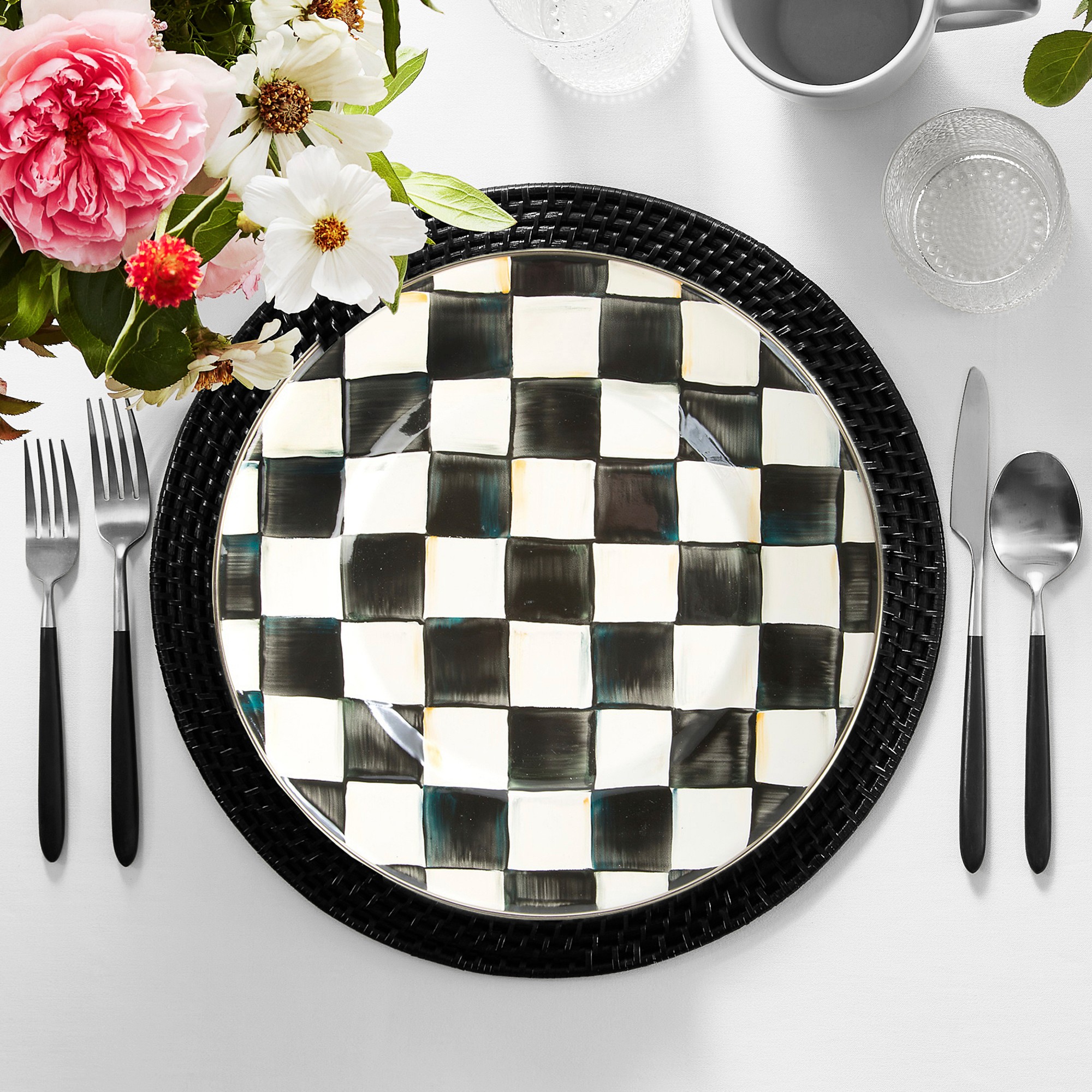 MacKenzie-Childs Courtly Check Dinner Plates Sansujyuku sansujyuku.com