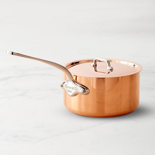 Mauviel M’3S Copper Saucepan with Stainless-Steel Handles Simolary simolary.com