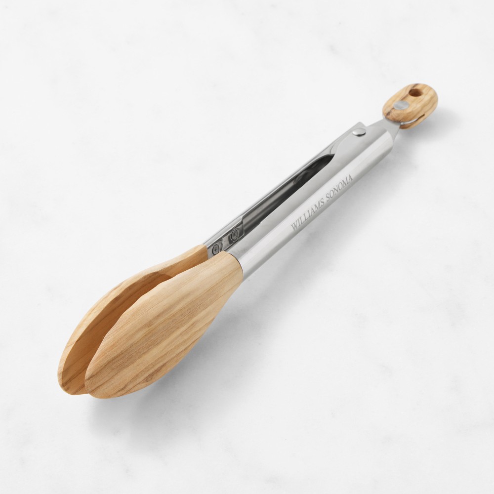 Williams Sonoma Olivewood Locking Tongs - 9"
