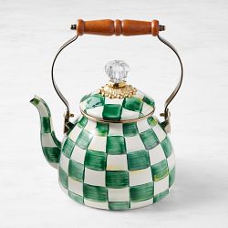 MacKenzie-Childs Emerald Check Tea Kettle, 2-Qt.