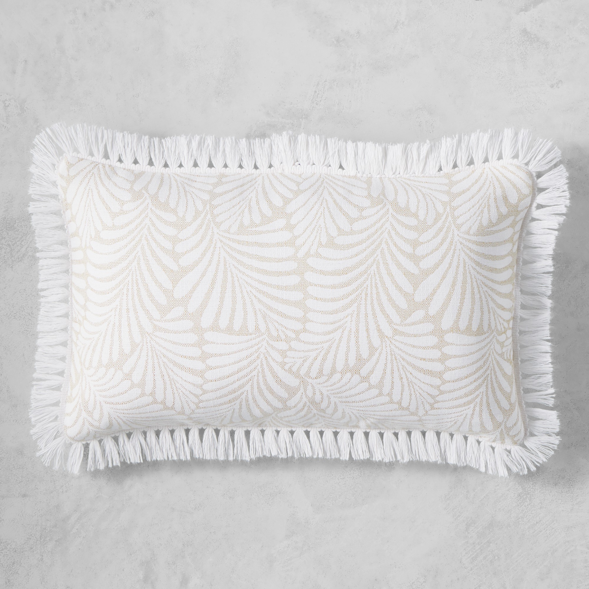 Frond Outdoor Pillow Cover, Sand Simolary simolary.com