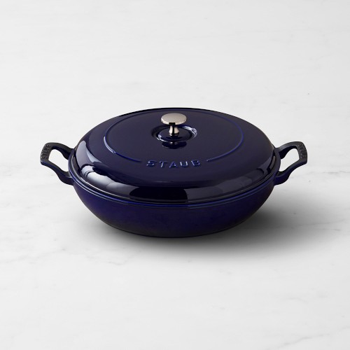 Staub Enameled Cast Iron Braiser, 3.5-Qt., Sapphire Blue