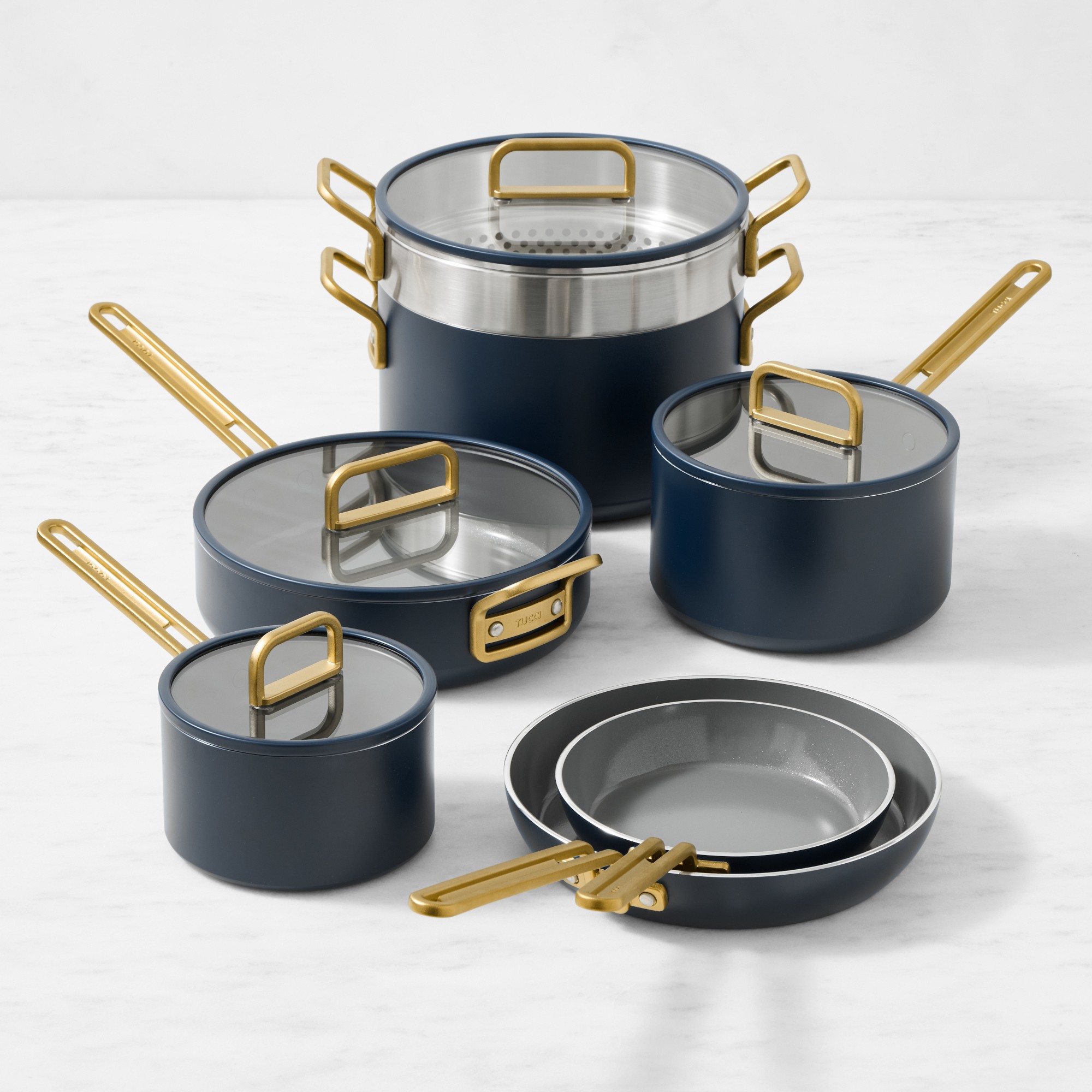 GreenPan Stanley Tucci Ceramic Nonstick 11-Piece Cookware Set Sansujyuku sansujyuku.com