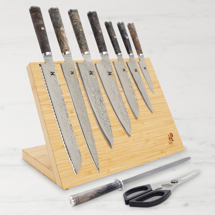 下段　Miyabina Miyabi Black Magnetic Easel Knife Block, 10-Pc Set | Williams Sonoma