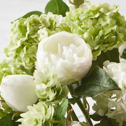 Faux Hydrangea &amp; Rose Floral Arrangement