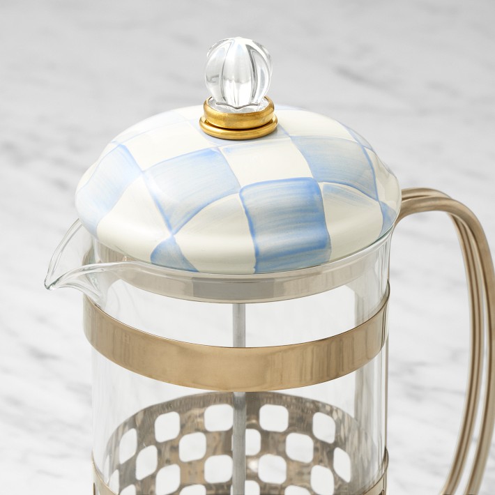 MacKenzie-Childs Sky Check French Press | Williams Sonoma