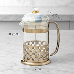 MacKenzie-Childs Sky Check French Press