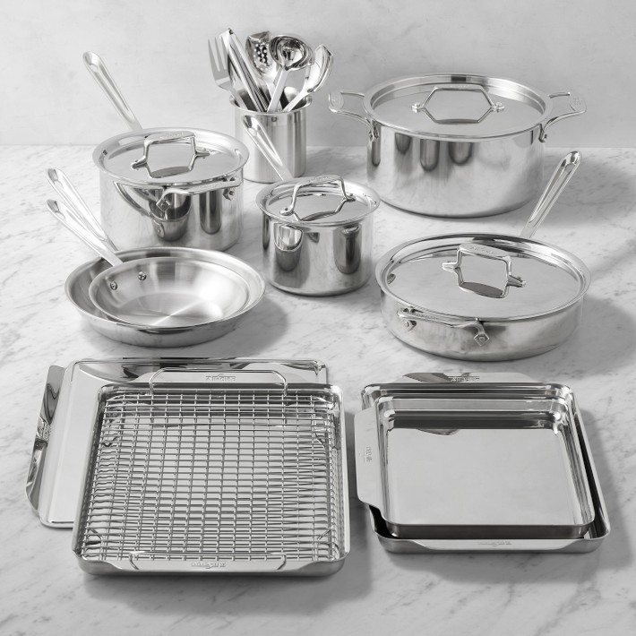 All-Clad Stainless-Steel Ultimate 16-Piece Set | Williams Sonoma