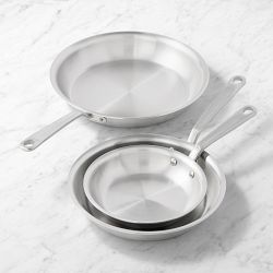 Made In Stainless-Steel 3-Piece Fry Pan Set, 8", 10", & 12"