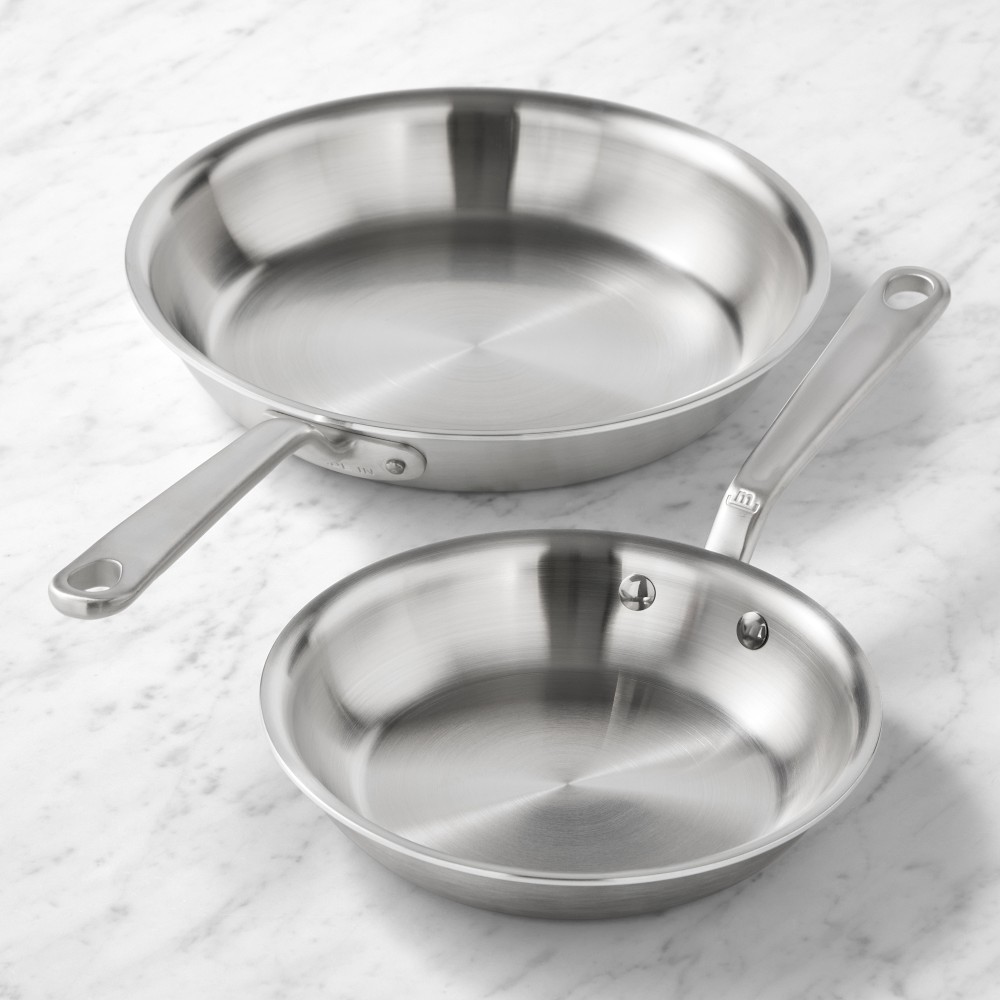 Made In® Stainless-Steel Fry Pan, Set of 2 - 8" & 10"
