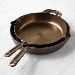 Made In® Seasoned Cast Iron Skillet Set, 10" &amp; 12"