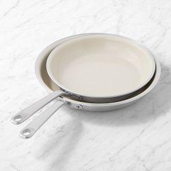 Made In® Stainless-Steel Ceramic Nonstick Fry Pan, Set of 2