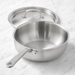 Made In® Stainless-Steel Saucier, 3-Qt.