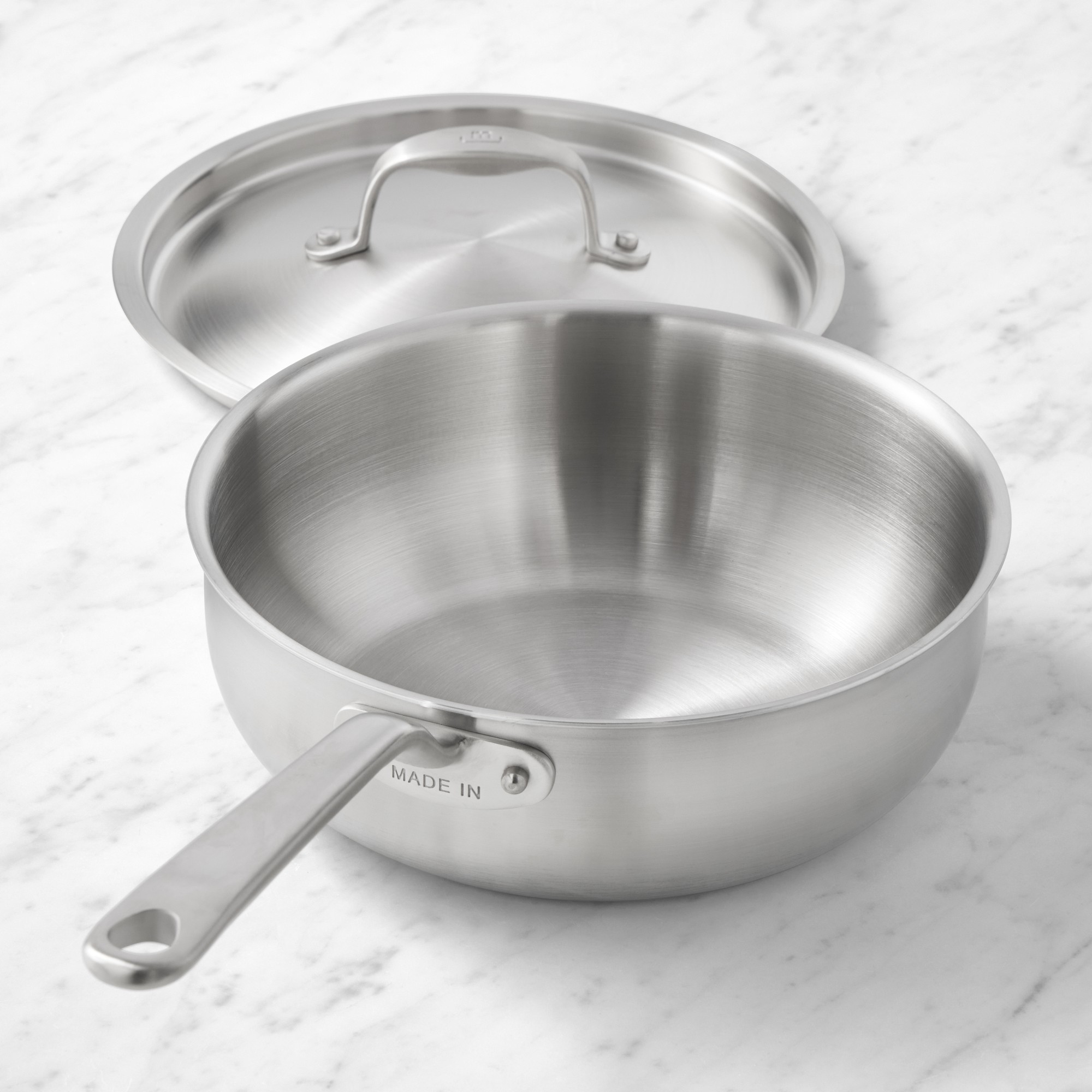 Made In Stainless-Steel Saucier, 3-Qt. Sansujyuku sansujyuku.com