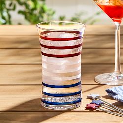 Americana Striped Short Tumblers, Set of 4
