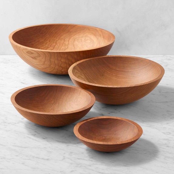 Cherry Wood Salad Bowls by Williams Sonoma Home